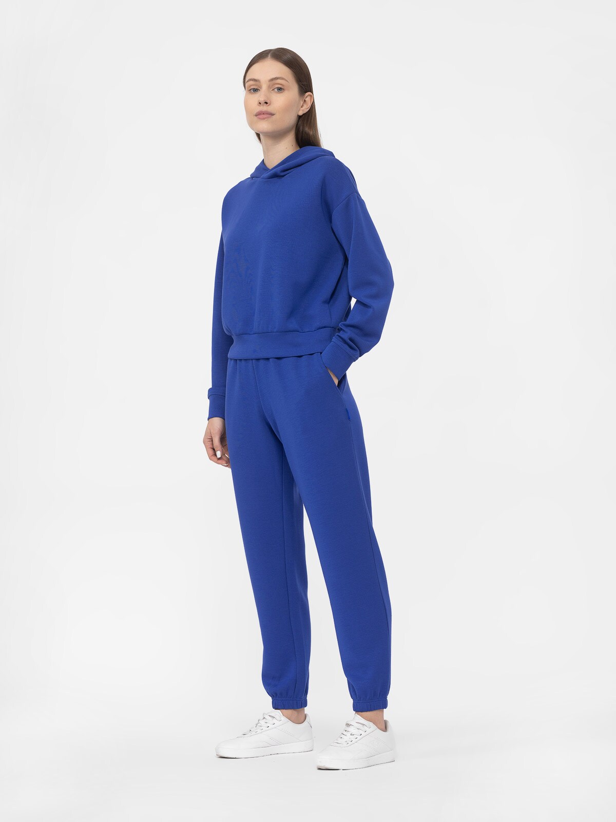 Pantaloni jogger de molton cu adaos de modal pentru femei