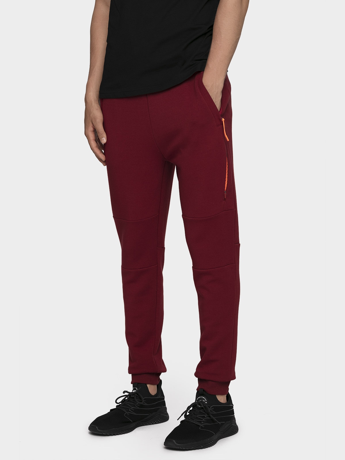 Pantaloni de molton pentru bărbați SPMD204 - roșu burgund