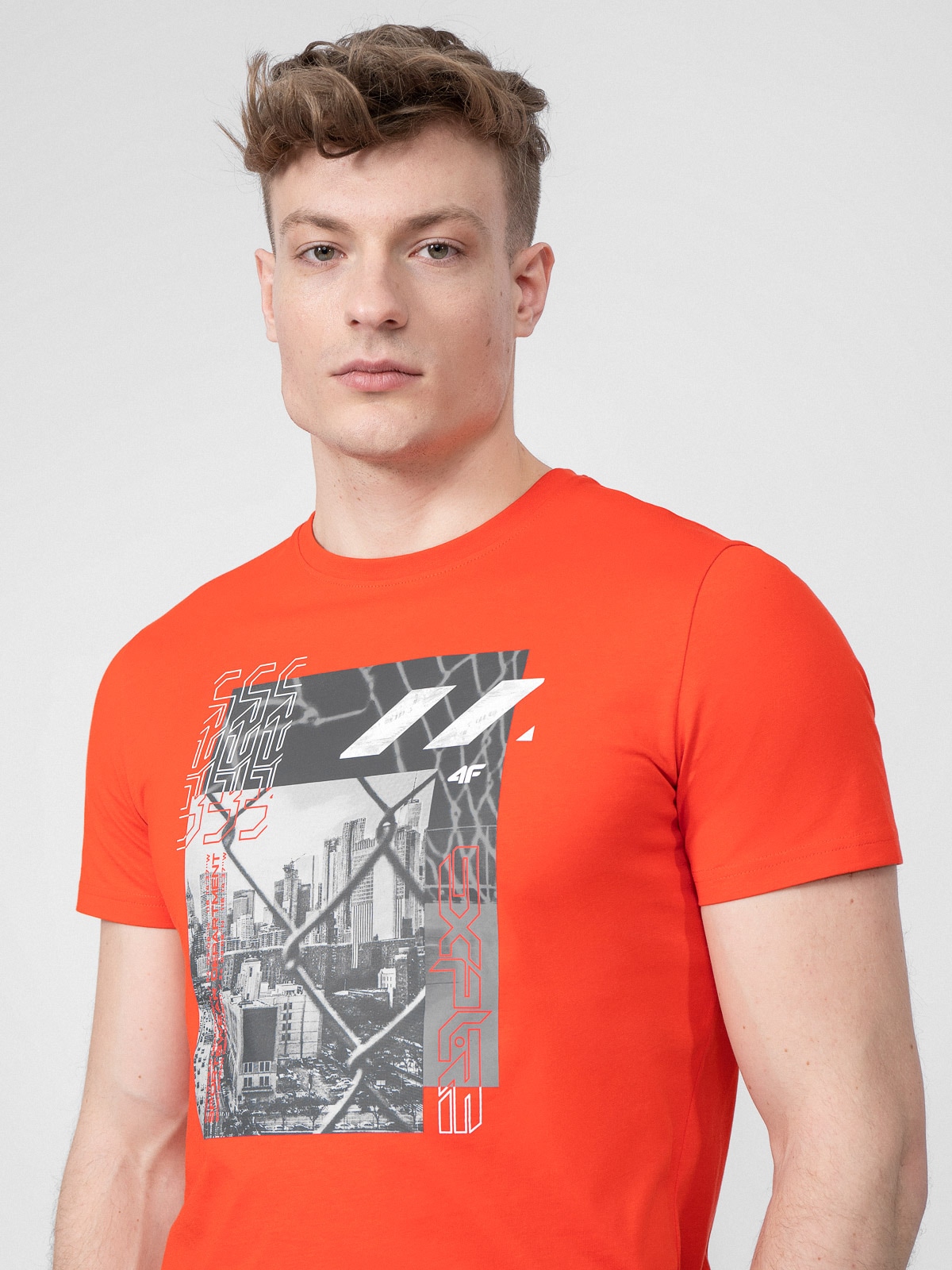 Tricou regular cu imprimeu pentru bărbați